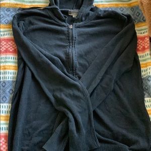 black zip up jacket